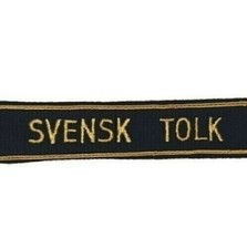 &Auml;rmelband der Deutsche Bundesbahn, um 1960 "SVENSK TOLK".