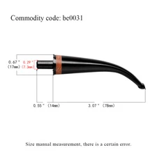 MUXIANG 3mm Filter Bent Tapered Stem Acrylic Mouthpiece Briar Tobacco Pipe DIY