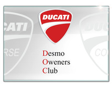 Ducati Desmo Oweners Club Mirror Ducati Motorcycle Customizable 21x30
