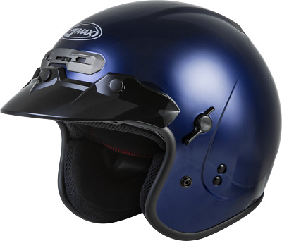 GMAX GM 32 Solid Motorcycle Helmet w/Sun Shield XL Blue #G1320497