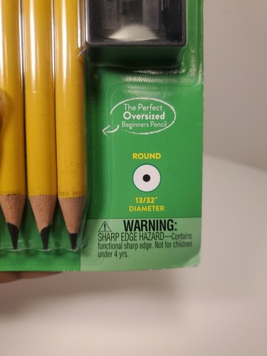 4 Pack Sharpened TICONDEROGA My First Pencils Wood-Cased #2 HB Soft w/ Sharpener - Picture 6 of 10