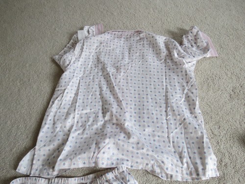 NWT Miss Elaine White Polka Dot Pajama Set Shirt and Pants Size XL - Picture 10 of 18