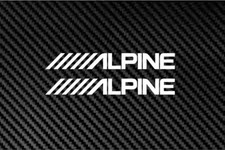 ALPINE 2 X 8" car audio speakers stereo Amplifier sounds decal sticker stickers
