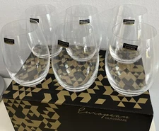 Europeenne Verrerie Crystalite 19 oz Stemless Wine Glass-CZECH New in Box