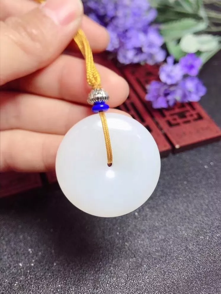 White jade pendant best sale necklace