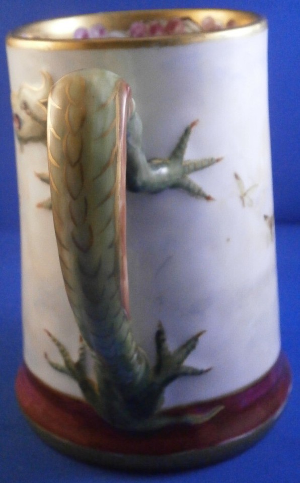 Antique 19thC Limoges Porcelain Scenic Tankard Porzellan Krug Stein