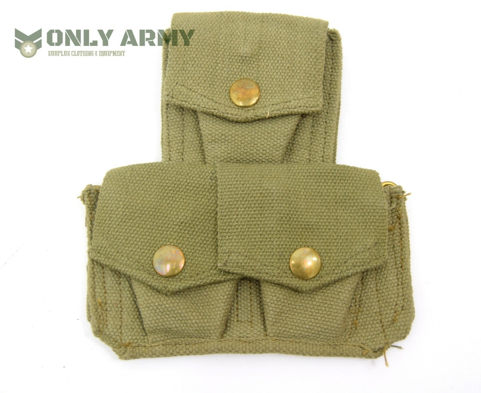 ENFIELD .303 AMMO POUCH WEBBING CANVAS BRITISH ARMY ISSUE 1937 PAT WW2