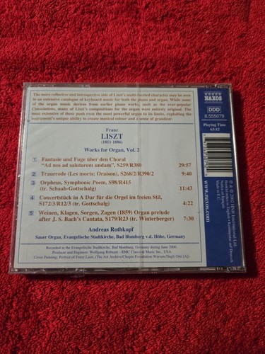 LISZT: WORKS FOR ORGAN, VOL. 2 NEW CD - Picture 2 of 2