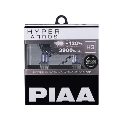 PIAA Hyper Arros (H3) Scheinwerferlampen (Paar) - kaltweiß, bis zu 120% heller