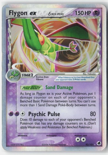 Flygon ex 92/101 Holo Ultra Rare Dragon Frontiers Pokemon HP