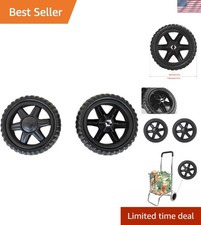 Durable 5 Inch Rubber Shopping Cart Replacement Wheels - Smooth Rolling Action