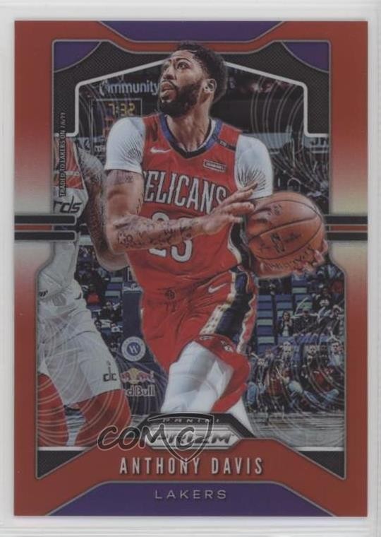 2019-20 Panini Prizm Red Prizm /299 Anthony Davis #222