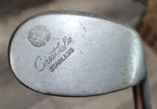 Antique Vintage Great Lakes Stainless Hickory Wood Shaft Golf Club Niblick