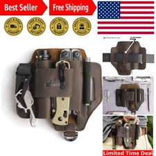 Handcrafted Leather EDC Sheath - Ultimate Organizer for Tools & Accessories