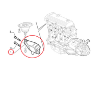 Original Motor AufhäNgung Halterung Lancia Y 46433584 Oe/Oem