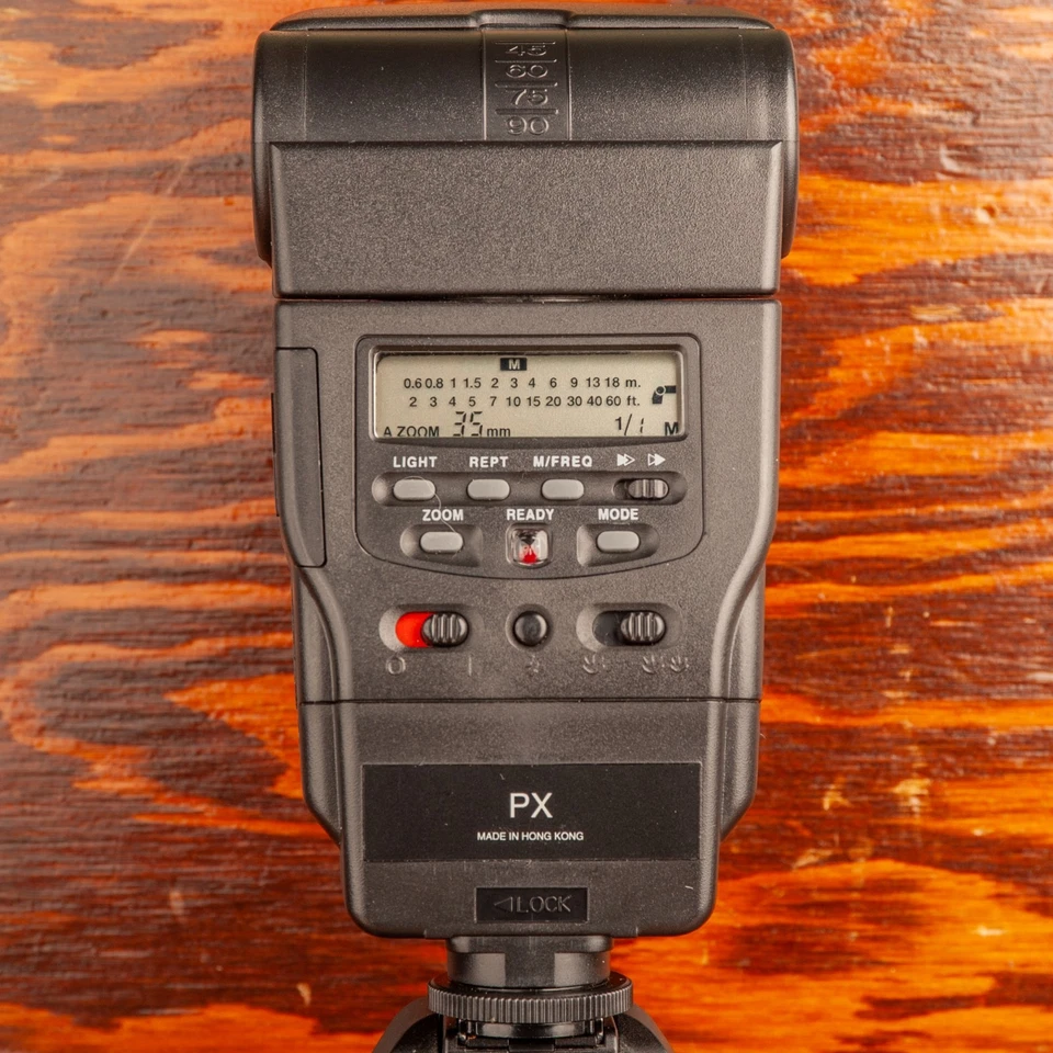 Flash de cámara Promaster FTD 7000M montaje en zapata caliente para Pentax probado funcionando Foto 4 de 4