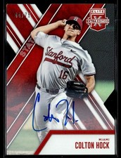 2017 Panini Elite Extra Edition Autographs Status Die Cut Red Colton Hock Auto