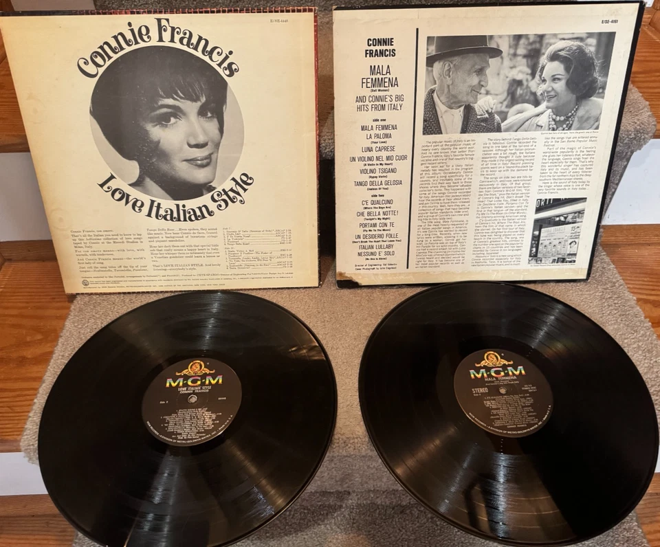 RIP-Connie Francis LP Records Lot Of TWO-LOVE ITALIAN .-MALA FEMMENA-ALL VG++EX Foto 2 de 2