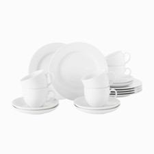 Seltmann Weiden Rondo Liane weiß Kaffeeservice 18-teilig 1 Bundle