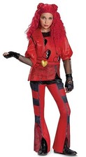 Girls Descendants 4 Deluxe Red Costume Size 10/12 With Wig
