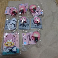 SPY×FAMILY Anya Plush Keychain Set 8pcs Rubber Mascot Bond Charm