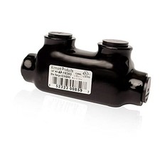 Black Insulated in-Line Splice Connector, 2-4 Wire Range, Wire Range: 2/0 - 6 1