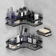 3 Pack Corner Shower Caddy Stainless Steel Wall Mount Bathroom Shelf Soap Dish