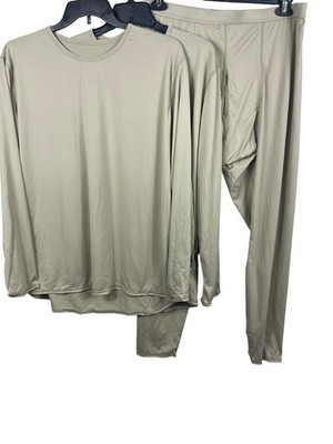 ECWCS Gen III Base Layer Set XL REG Tan Lightweight Cold Weather 2 Tops 1 Bottom