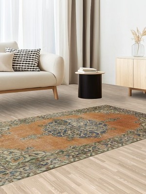 Anatolian Turkish Area Rug 4x7 Ft Hand-Knotted Vintage Distressed