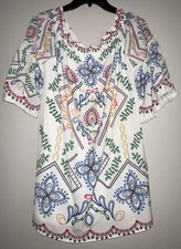 Flying Tomato Bell Sleeve Off The Shoulder Mini Tunic Dress Bohemian Santa Fe M