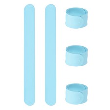5 Pcs Silicone Slap Bracelets, Snap Wrist Bracelets, Blue