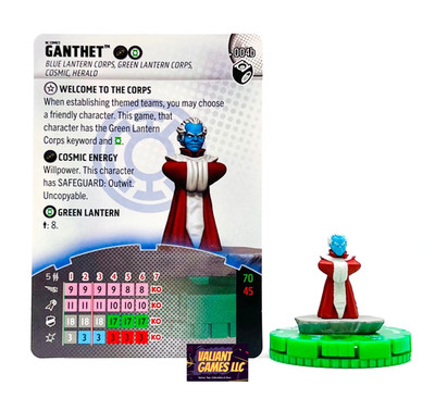 DC Heroclix Ganthet #004b w/ Card Lantern Legacy Set