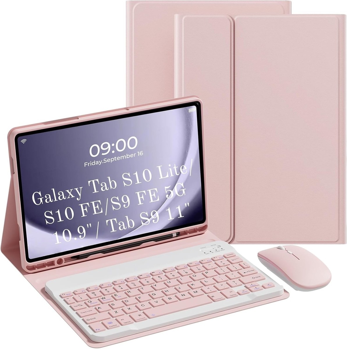 Keyboard Case & Mouse Combo for Galaxy Tab S10 Lite/S10 FE/S9 FE