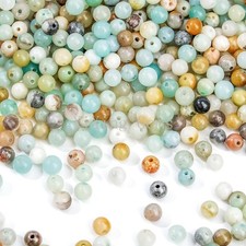 Wholesale 500pcs 8mm Natural Amazon Stone Round Loose Beads for Jewelry Making
