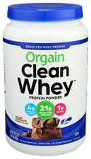 Orgain Whey Protein Powder Chocolate Organic 29.2 oz Pack of 1