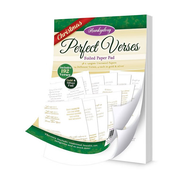Hunkydory - PERFECT VERSES Foiled Paper Pad - CHRISTMAS - 192 Verses - VERSE112