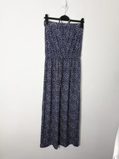 Next Women’s Beautiful Blue Patterned Halter Maxi Summer Dress Size 10 Holiday