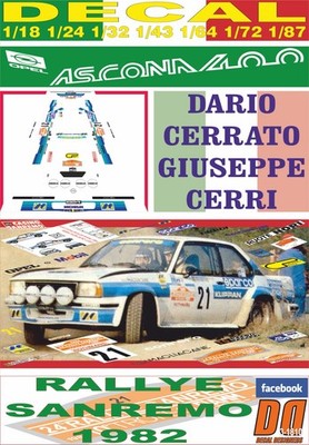 DECAL OPEL ASCONA 400 D. CERRATO R. SANREMO 1982 DnF (05)