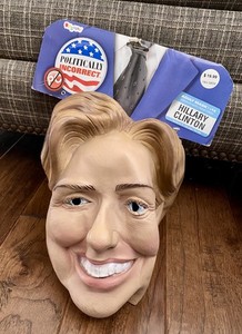 2007 Disguise Hillary Clinton Vinyl Mask Full Head Halloween Costume Face