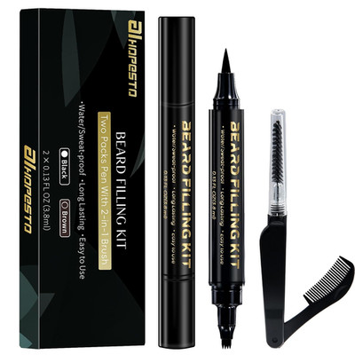 Beard Pen Beard Pencil Filler for Men Beard Filler 4 Tip Pen for Natural Looking