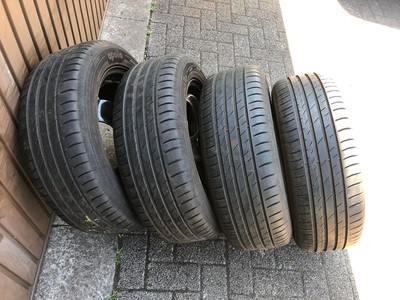 4xkomplette Sommerreifen+Felgen 205/55R16 91W für VW Golf,5,6,Seat Leon,Skoda,A3