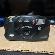 Minolta Freedom Action Zoom AF QD Point  Shoot 35mm Camera tested FREE SHIP