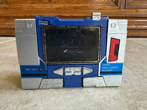 Vintage 1984 Transformers G1 Soundwave Tape Deck w/ Working Door Hasbro Takara
