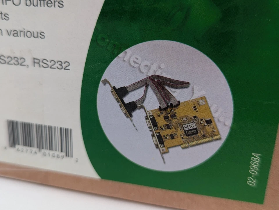 SIIG CYBERSERIAL 4S PCI I/O 16550 4-PORT RS232 SERIAL I/O CARD JJ-P45012 - Image 2 of 2