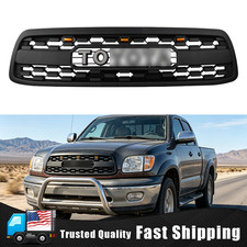 Matte Black Grille For 2000-2002 Toyota Tundra Front Bumper Grill Wled Lights