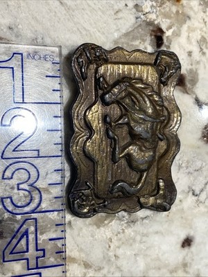 VTG BUCKING BRONCO WESTERN HORSE BELT BUCKLE METAL Solid Brass