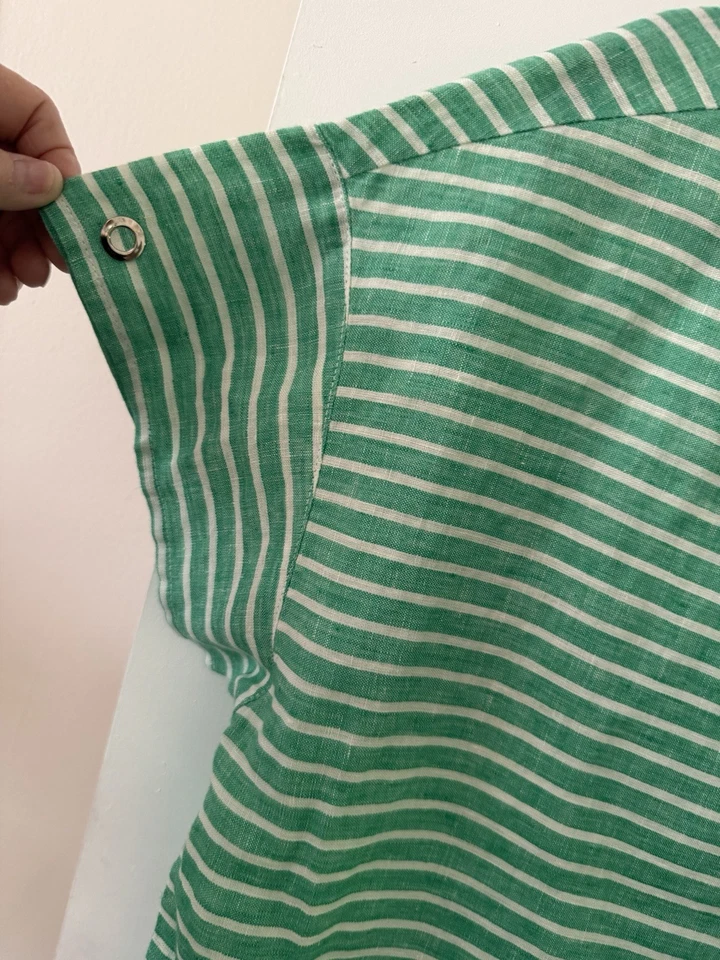 HAMMOCK & VINE SIZE 12 PLUS (14,16,18) BOXY GREEN WHITE STRIPE - image 2 of 4