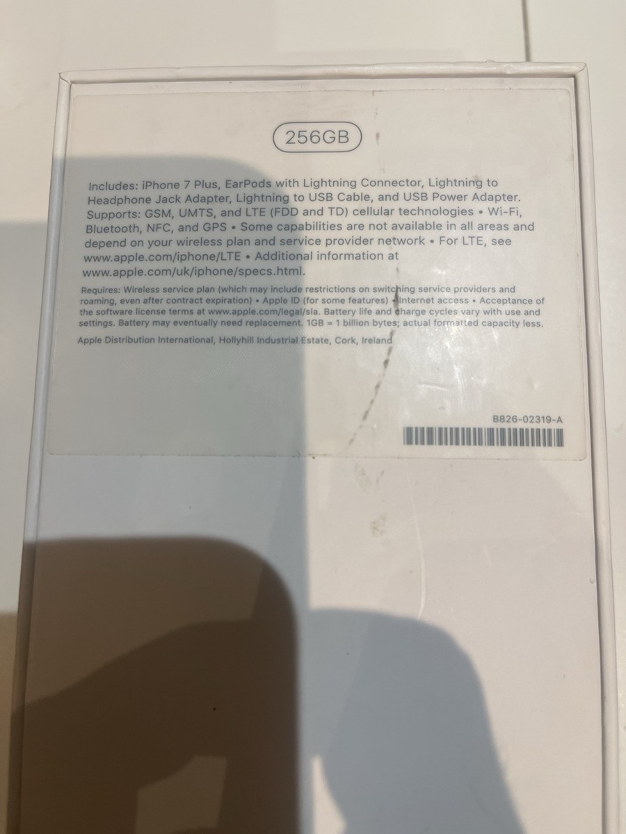 0 iPhone Apple BLACK Smartphone GSM 221109PT120305 Apple iPhone7