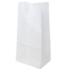 4# Waxed Bakery Bags, Plain White, 5" x 3-3/8" x 9-5/8" Size, 1000 Bags Per Case