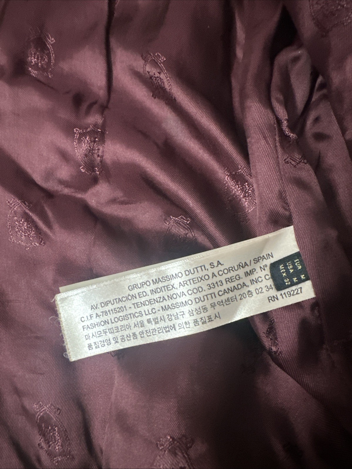 Rare Massimo Dutti Natural Leather Jacket Women Size Medium image 8